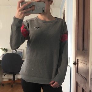 PINK sweatshirt with floral detailing